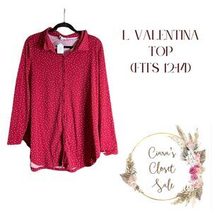 LuLaRoe Valentina Button Up